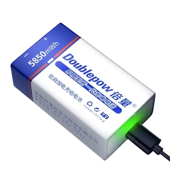 1 бр./лот Оригинален 5850mWh USB 9V батерия Type-C интерфейс литиева батерия бързо зареждане + кабел за зареждане Изображение
