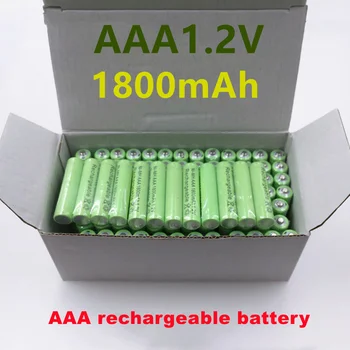 100% висококачествена и оригинална акумулаторна батерия AAA 1800 MAH 1.2 V AAA 1800 MAH NiMH акумулаторна батерия 1.2 V 3A Изображение