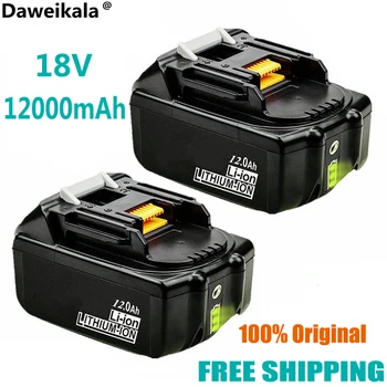 100% Оригинал за Makita 18V 12000mAh Акумулаторна Батерия за Лаптопи с led литиево-йонна батерия Заместител на LXT BL1860B BL1860 BL1850 Изображение