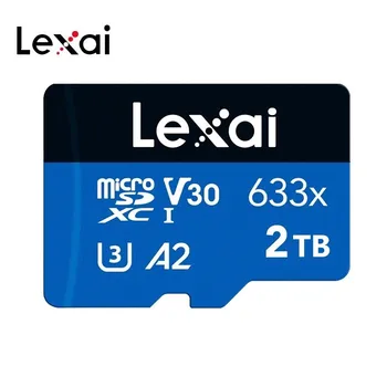 2 TB Lexai 633X Нова Оригинална карта Micro SD 95 mb/vs/vs 512 GB 256 GB SDXC, SDHC четец на карти с памет Uhs-1 За Спортни Видеокамери Drone Gopro Изображение