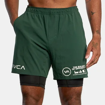 2023 Летни Нови Ежедневни мъжки къси панталони Армейского зелен Камуфлаж, Модерни улични пятиточечные панталони за бягане, мъжки спортни дрехи за фитнес Изображение