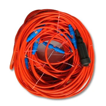 24-канален Сеизмичен рефракционный кабел с 24 разъемными кутия пролетта скоби Лят тип, сеизмичен кабел Изображение