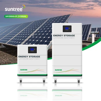 24v 200ah Lifepo4 Штабелированный литиево-йонна батерия за съхранение на енергия за домашно слънчевата система Изображение