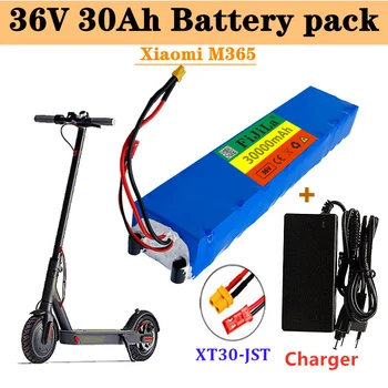 36V 30Ah 18650 литиево-йонна акумулаторна батерия 10S3P 30000 ма 250 W-500 W със същото пристанище 42V Електрически скутер M365 ebike Power Battery с BMS Изображение