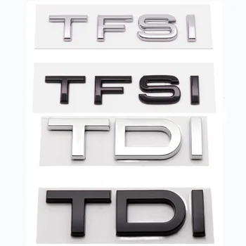 3D ABS Черно Лого TFSI, Букви TDI, Емблема на Багажника на Колата, Иконата За Audi A3 A4 A5 A6 A7 A8 Q2 Q3 Q5 Q7 Q8 Стикер TFSI TDI, Аксесоари Изображение