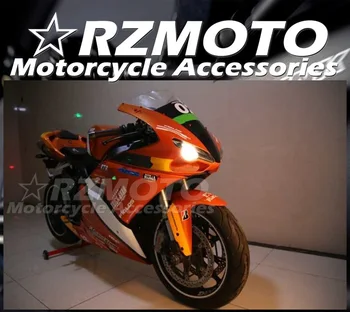 4 подаръка Нов ABS Мотоциклет Комплект Обтекателей Подходящ за Ducati 848 1098 и 1198 evo 2007 2008 2009 2010 2011 2012 бодикит Оранжево Изображение