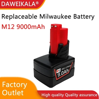 Batería recargable de 12V para Milwaukee M12 X, herramientas inalámbricas, 48-11-2402, 48-11-2411, 48-11-2401, MIL-12A-LI Изображение