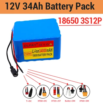 Batterie Lithium 3S12P 12V 34Ah 11.1 V 12.6 V pour onduleur, lampe solaire au xénon, réverbère, voiture де de tourisme, и Т.н. Изображение