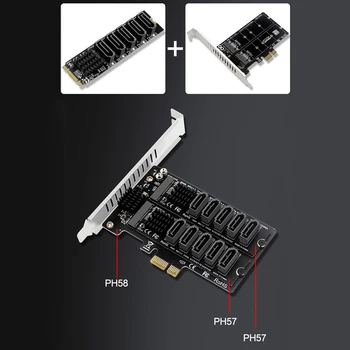 M. 2 NGFF B-Key Конвертор Sata SATA3 Адаптер 6 Gbit/с Карта за разширяване на твърдия диск Чипсет JM575 Поддържа SSD и HDD за настолни КОМПЮТРИ Изображение
