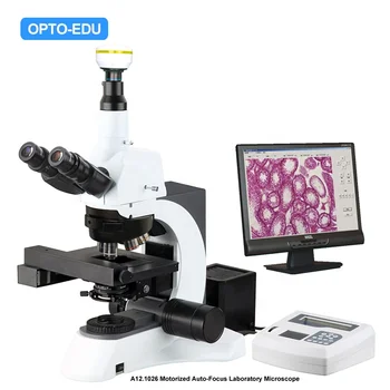 OPTO-EDU A12.1026 1000x Тринокулярный Мотор Лаборатория за биологичен микроскоп с автоматично фокусиране Изображение