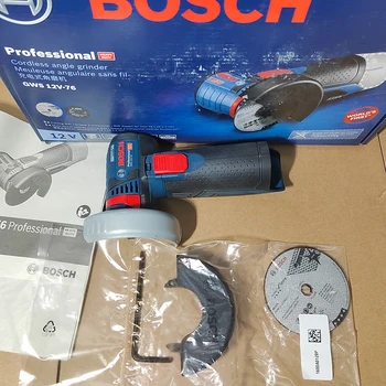 Акумулаторен ъглошлайф Bosch GWS12v-76 За рязане на метал, дърво, Вик, пластмасови тръби, Дребни домакински електрически Инструменти Изображение