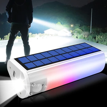 Акумулаторна батерия led Водоустойчива слънчев фенерче на 650 Лумена, USB-зарядно устройство за мобилен телефон, за използване на закрито или на открито, Преносим слънчева светлина Изображение
