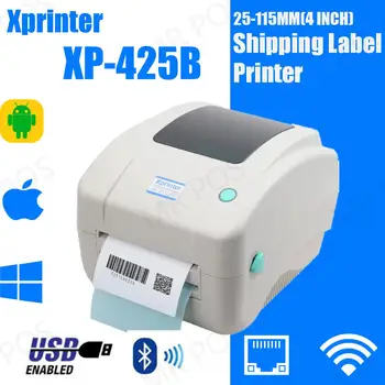 Баркод Принтер за етикети Xprinter, термопринтер за чекове, баркод Принтер 20 mm-100 mm С автоматична маркировка XP-DT425B Изображение