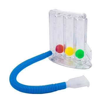 Висококачествен дихателен тренажор с 3 топки, който подобрява функцията на белите дробове, симулатор за дихателна спирометрии Изображение