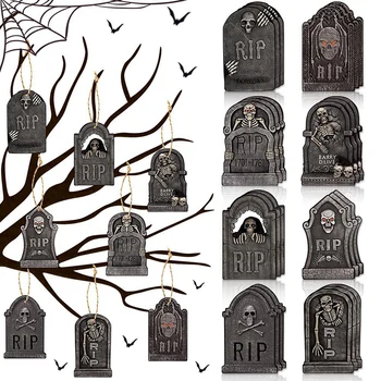 Висящи Надгробни плочи на Хелоуин, украса за надгробни камъни, Висящи украси за Партита на закрито и открито за Хелоуин Изображение