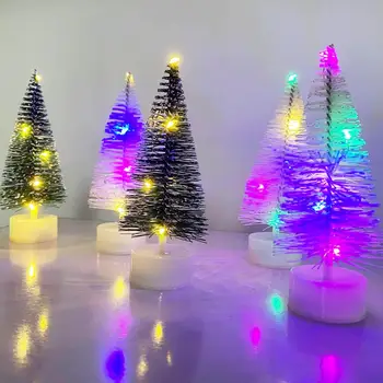 Градинска Коледно дърво, Led украса за Коледната елха, Празнични мини-украса за парти, Трайно украса на дома плот Изображение