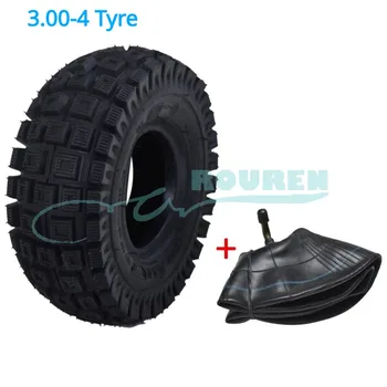 Гуми за електрически скутери 3,00-4 Износоустойчиви оф-роуд гуми Взривозащитени срещу плъзгане са Подходящи за джанти аксесоари 3,00x4 Изображение