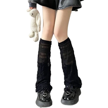 Дамски Летни тънки Гамаши в японски стил С покритие накъдрен, Плисе, с рюшами, в ивица, широка, разкроена, с Провиснал, до коляното Изображение