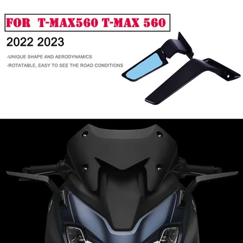 За T-MAX 560 Аксесоари за Мотоциклети Ново Огледало за обратно виждане За T MAX TMAX560 2022 2023 CNC Алуминий Регулируемо Огледало за обратно виждане Изображение