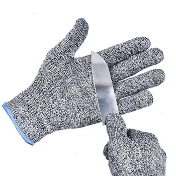 Защитни ръкавици THE9 със защита от порязване, устойчиви на гумата, Жица от неръждаема стомана, метални мрежести ръкавици за касапин, устойчиви на гумата Изображение