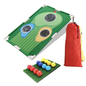 Играта на голф на открито, комплект инструменти за упражнения по голф в задния двор с 12 топки за тренировки на закрито/на открито Изображение