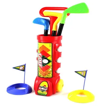 Играчка комплект за голф Mcmulligan's Kid ' s Happy Голфър с 3 топки за голф, 3 вида стикове и 2 тренировочными дупки Изображение