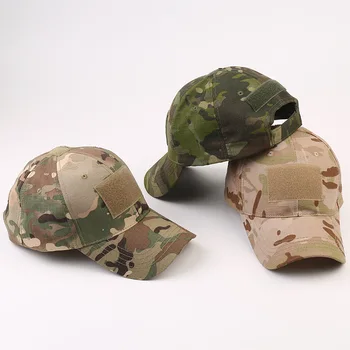 Камуфляжные военни шапки трафика на Окото, тактически армейските спортни регулируеми шапки с цип отзад, мъжки дамски шапки за татко Изображение