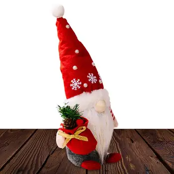 Коледен гном, безлични плюшен кукла, за декорация от мека тъкан, на Коледно парти в чест на рождения Ден, Подарък за приятелство Ден-за най-добър приятел Изображение