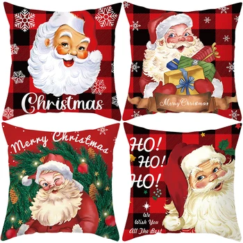 Коледен калъф за възглавници Весела Коледна Украса За дома 2023 Дядо Коледа е Коледна Калъфка Декор Навидад Керст Ноел Подарък За Рожден Ден Изображение