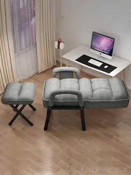Компютърен стол домашен мързелив диван с облегалка студентски прост десктоп в общежитието игри стол, офис стол Изображение