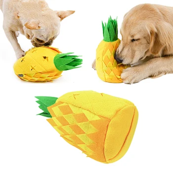 Креативен подложка за нюхания домашни кучета с ананас, Интерактивна играчка за обучение жеванию, подложка за хранене, подложка за дресура на кучета, подложка за нюхания, аксесоари Изображение