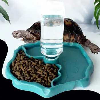 Купа за вода във формата на жаба, посуда и прибори за домашни животни, не съдържат бисфенол А, гладка повърхност за клетки, Захранващи с вода за Гущери, А за костенурки Изображение