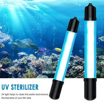 Лампа за аквариум Мощна кастрация, отстраняване на водорасли, Удобен UV-стерилизатор за езерото, надеждна стерилизация за аквариум, дълголетие Изображение