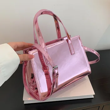 Маркови чанти през рамо за жени, луксозни дизайнерски чанти 2023, лятна Мода Ярките кожена чанта през рамо, дамски портмонета за телефони Изображение