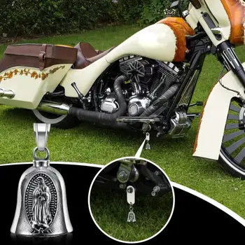 Мотоциклет звънец в ретро стил пънк от Титанов стомана с веригата, Индивидуално Стръмен Мотоциклетное колие За Мъже, Бижута с окачване, Подарък орнамент Изображение