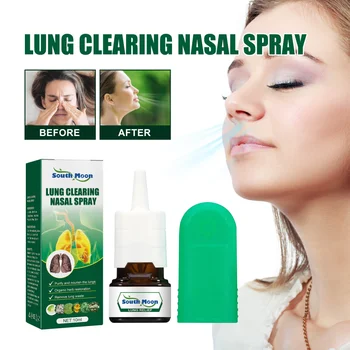 Назален спрей за почистване на белите дробове, премахва отпадъците от белите дробове, премахва запушване на носа, хрема, спрей за премахване на дискомфорт в носа от хъркане Изображение