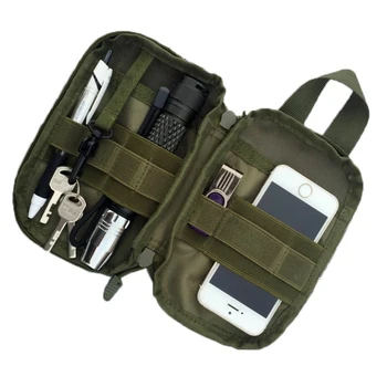 Найлон 1000D тактическа чанта, градинска военна поясная чанта Molle, Поясная чанта за мобилен телефон, Поясная чанта за ЕРП, чанта за екипировка, Приспособление Изображение