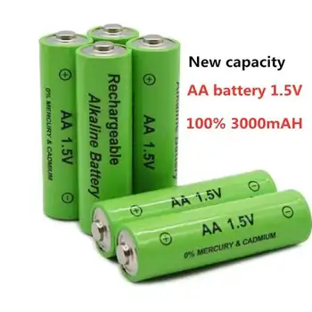 Новата батерия тип АА батерии, акумулаторна батерия NI-MH капацитет 3800 mah, тип АА от 1,5 часа, мишки, компютри, играчки и така нататък Изображение