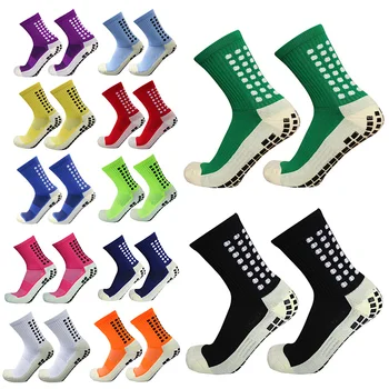 Нови футболни чорапи, мъжки и дамски спортни чорапи със силиконови неплъзгащи подметки, баскетболни и Футболни чорапи Изображение
