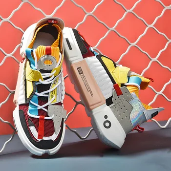 Новият Мъжки и дамски обувки за бягане, Модни маратонки в различни цветове, Спорт на открито, лека Дишаща мрежа, двойка за бягане, Популярна спортни обувки Изображение