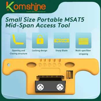 Определя дизайн Многофункционален инструмент за източване на влакна среден отвор MSAT5 Подходящ за кабел, диаметър 1,9-3,0 мм И се състои от 5 Прецизни надлъжни канали Изображение