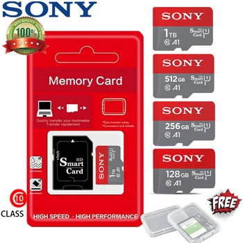 Оригинален SONY Micro SD TF Карта C USB Hub 1tb 256 GB 128 GB 64 GB Карта памет от клас 10, 256 128 GB SD карта, Micro TF Memorycard Изображение