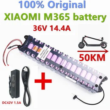 Оригинална Батерия 36V 14.4 Ah за Xiaomi M365/Pro/1S Специална Батерия 36V За Каране с 50 км BMS + Зарядно Устройство и Аксесоари за Скутери Изображение
