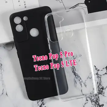 Прозрачен Калъф За телефон Tecno Pop 5 Pro Etui Bumper Shell Защитен Калъф За камера Калъф За Tecno Pop 5 LTE 6,52 Силиконов Калъф Изображение