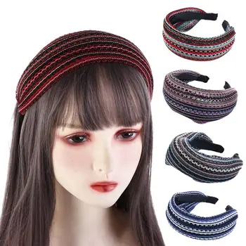 Ретро подарък окото на мама, шапки, лятна превръзка на главата с широк ръб, дамски лента за коса, аксесоари за коса в корейски стил, панделка за коса Изображение