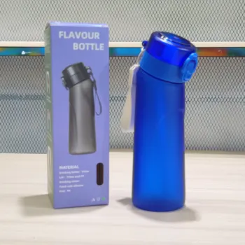 С соломинкой в чаша за вода, Градинска Мода бутилка за вода, Ароматизира Спортна бутилка за въздух, 750 мл, капсула, бутилка за фитнес, вода за Изображение