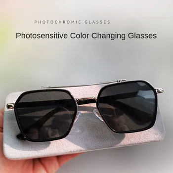 Слънчеви очила в ретро стил Унисекс Поляризирани очила, Очила за шофиране, които променят цвета си, Влияещи на Риболов, Защита UV400, Мъжки слънчеви очила Изображение