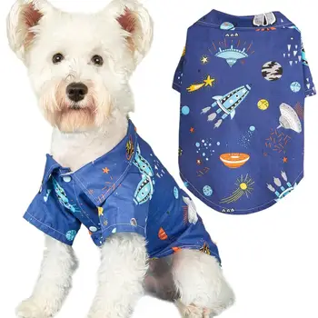 Суитчър за кучета от Мека текстура, риза за кучета, Удобен суитчър с красив космически принтом за кучета, котки, двукраки, ежедневни облекла Изображение