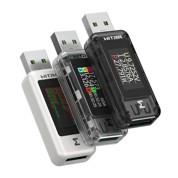 Тестер за напрежение и амперметра WITRN A2QUSB 8A, Промяна на детектор на ток за бързо зареждане на мобилния телефон с мощност 120 W Изображение