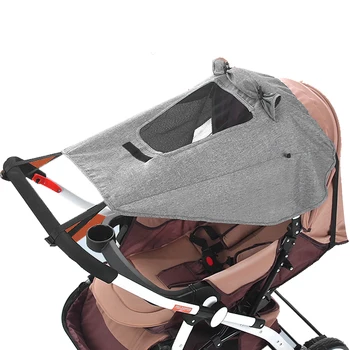 Универсални аксесоари за детски колички, козирка, защита от ултравиолетови лъчи, навес за детска количка, чанта за бебешки колички, козирка за столче за кола Изображение